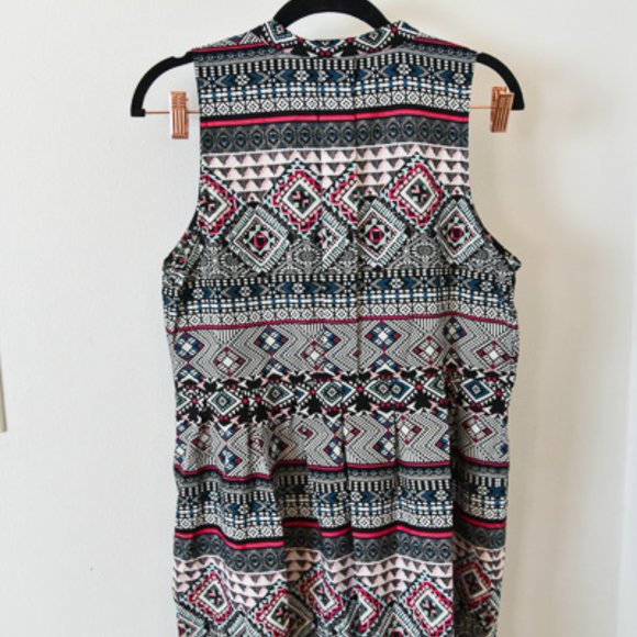 Anthropologie Geometric Tunic Blouse - Picture 3 of 5